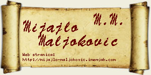 Mijajlo Maljoković vizit kartica